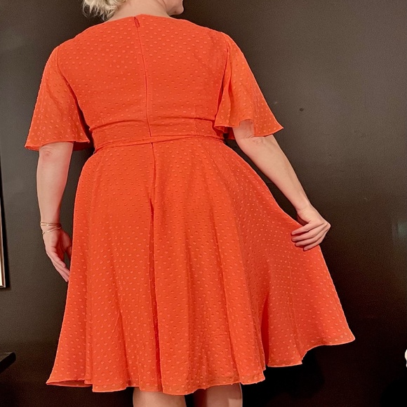 Kate Spade, SMALL, watermelon pink polkadot dress - Picture 3 of 15